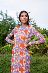 Andreina Dress Retro Orange