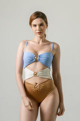 Skye Baby Blue, Off White & Mocha