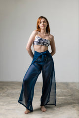 Pant Celeste Organza Navy Blue