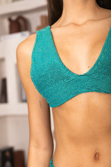 Serenade Textured Shiny Blue