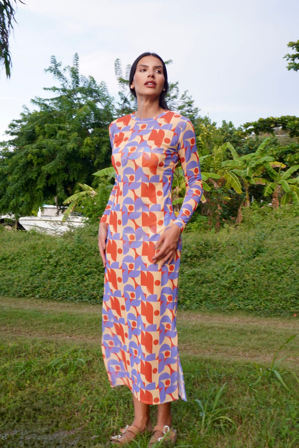 Andreina Dress Retro Orange