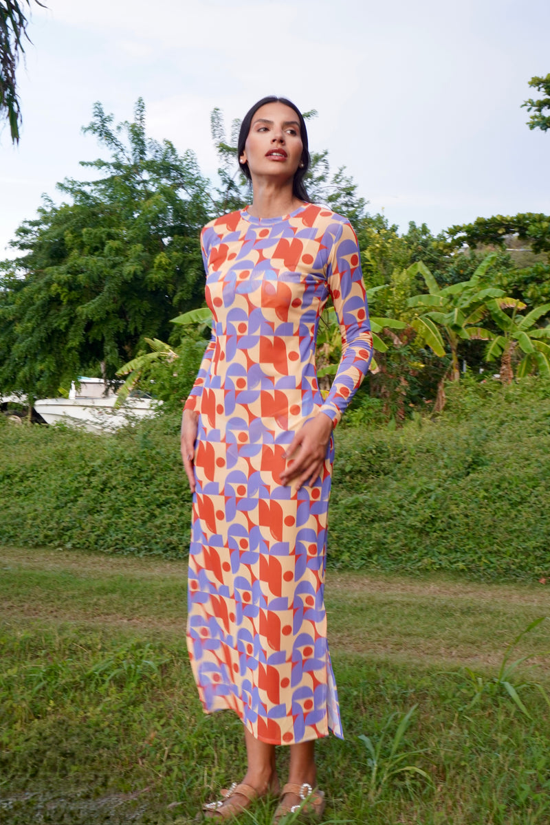 Andreina Dress Retro Orange