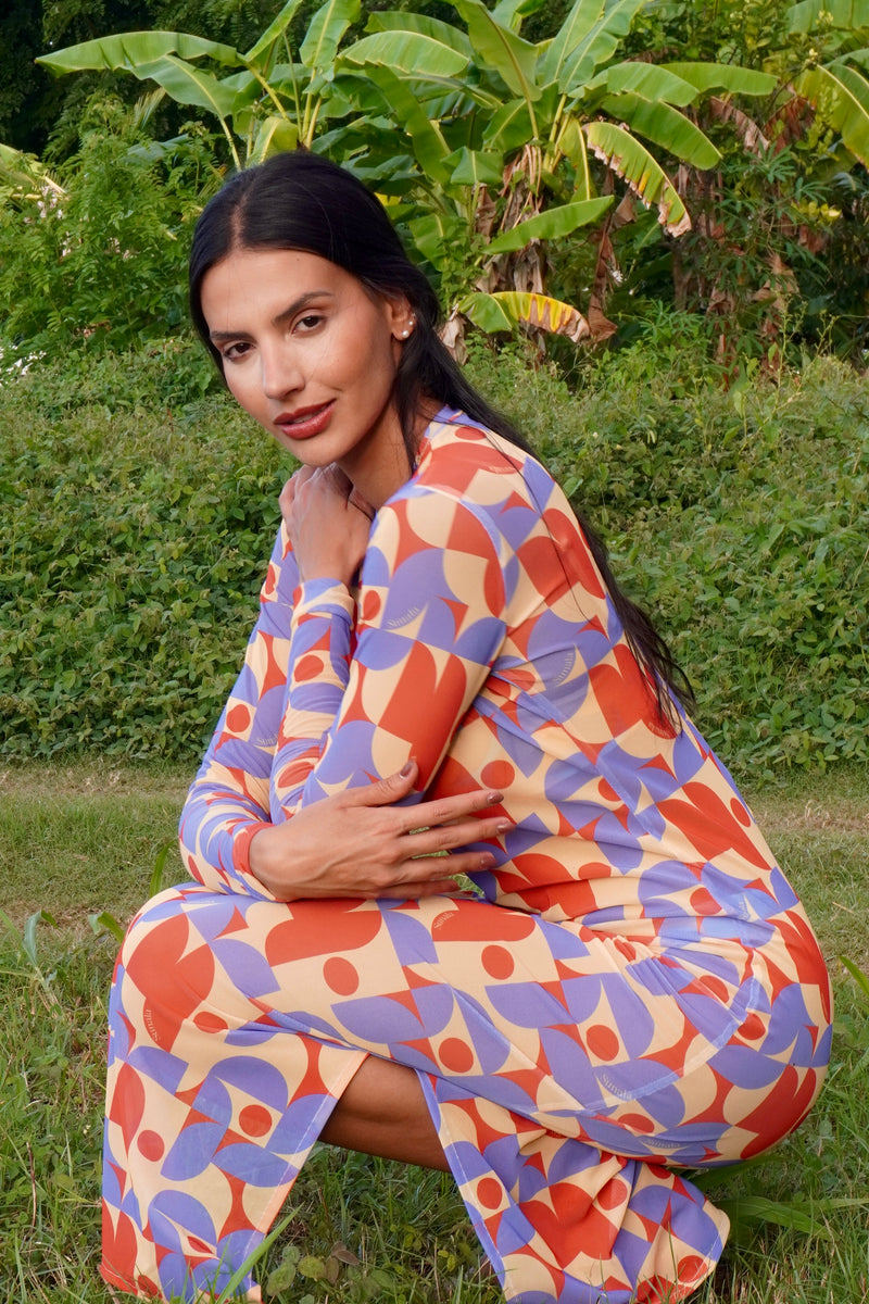 Andreina Dress Retro Orange