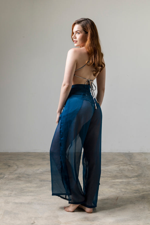 Pant Celeste Organza Navy Blue