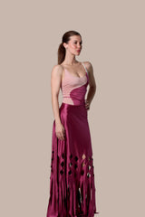 Caro Wine Skirt
