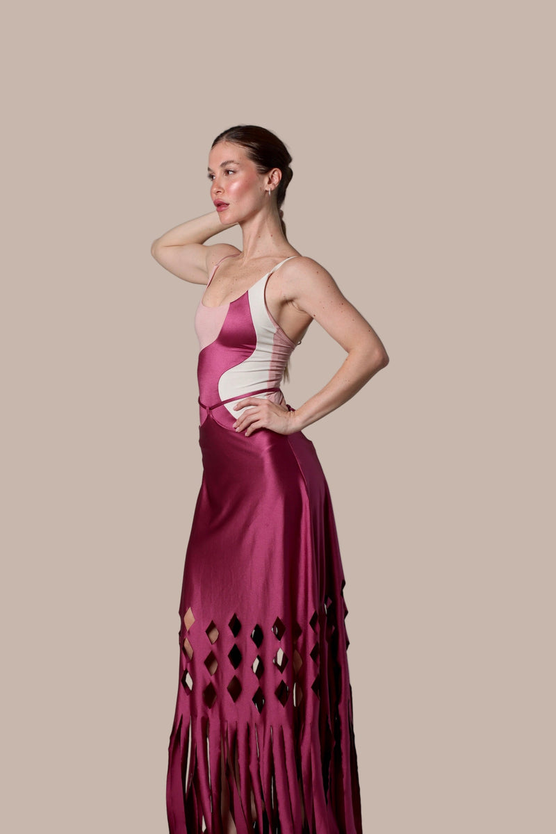 Caro Wine Skirt