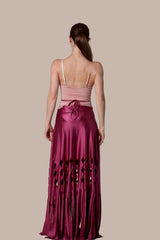 Caro Wine Skirt