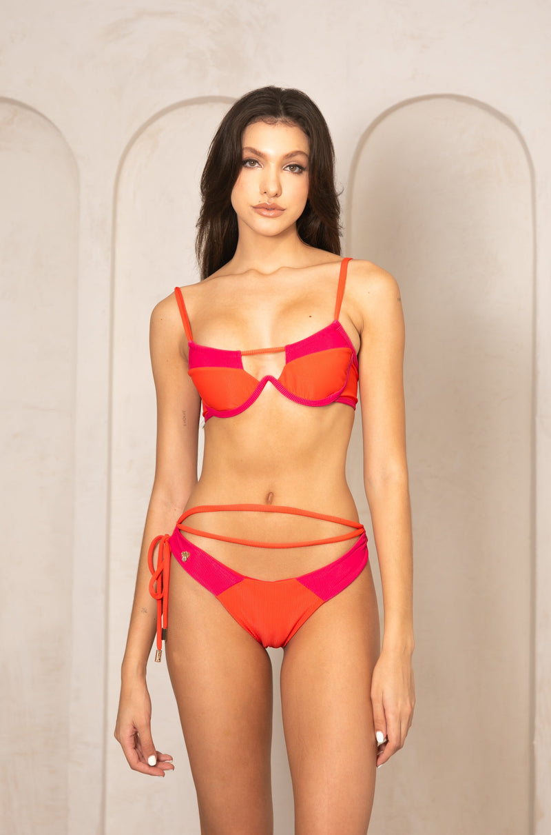 Utopia Ribbed Pink and Red