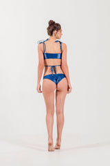 Carlotica Blue Faux Leather