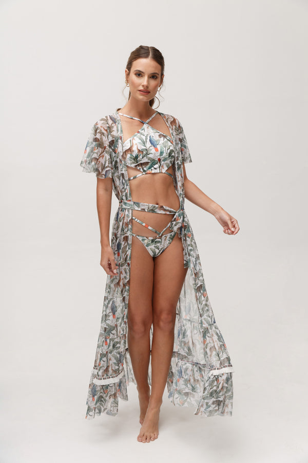 Mykonos White Jungle Cover-up